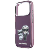 Husă pentru iPhone 17 Pro / iPhone 18 Pro, Karl Lagerfeld Hardcase MagSafe IML KC Bodies Sketch Print, Bordo