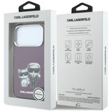 Husă pentru iPhone 17 Pro / iPhone 18 Pro, Karl Lagerfeld Hardcase MagSafe IML KC Bodies Sketch Print, Bordo