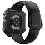 Husă pentru Apple Watch 12 46mm, Spigen Rugged Armor, Neagră mată