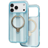 Husă pentru iPhone 17 Pro / iPhone 18 Pro, Torras Ostand Q3 Air Football Series, Bleu