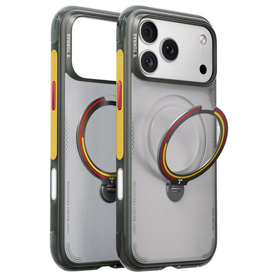 Husă pentru iPhone 17 Pro / iPhone 18 Pro, Torras Ostand Q3 Air Football Series, Gri