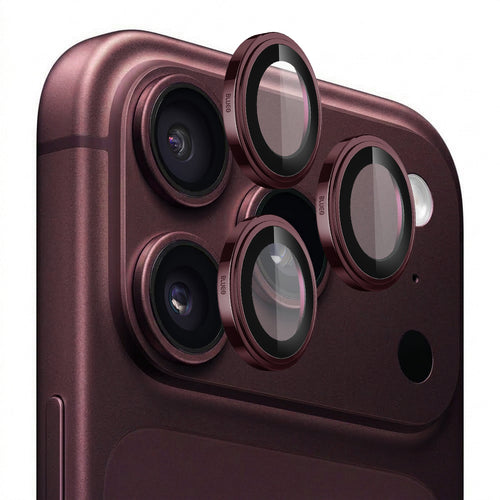 Folie protectie camera pentru iPhone 18 Pro / iPhone 18 Pro Max, Blueo Sapphire Crystal Original Lens Protector, Bordo