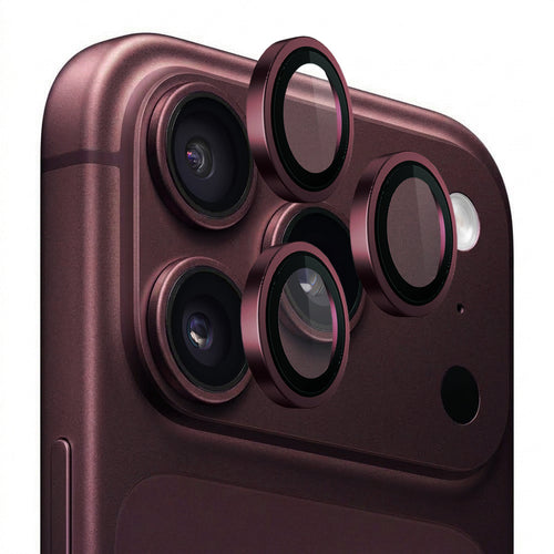 Folie pentru iPhone 18 Pro / iPhone 18 Pro Max, Blueo Original Metal Frame Lens Glass, Bordo