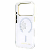 Husă pentru iPhone 17 Pro Max / iPhone 18 Pro Max, Karl Lagerfeld IML Peekaboo Print and Metal Frame MagSafe, Transparentă