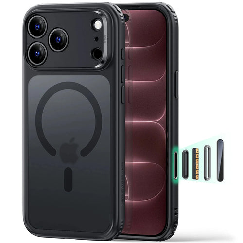 Husă pentru iPhone 17 Pro Max / iPhone 18 Pro Max, ESR Classic Hybrid HaloLock, Negru frost