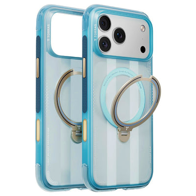 Husă pentru iPhone 17 Pro / iPhone 18 Pro, Torras Ostand Q3 Air Football Series, Bleu