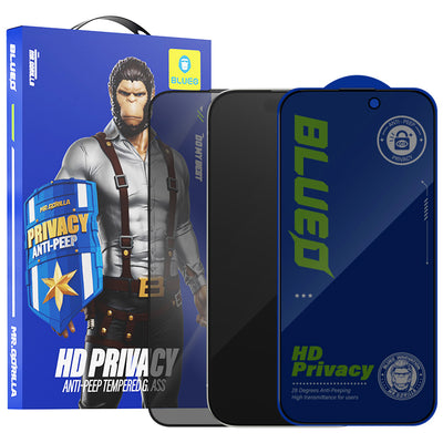Folie telefon pentru iPhone 14 Pro Max, Blueo Anti-Peep Privacy Glass, Neagră