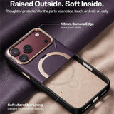 Husă pentru iPhone 17 Pro / iPhone 18 Pro, Torras QPRO Leather Series, Mov