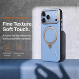 Husă pentru iPhone 17 Pro / iPhone 18 Pro, Torras QPRO Leather Series, Albastră