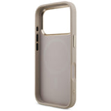 Husă pentru iPhone 17 Pro / iPhone 18 Pro, Guess Hardcase 4G Triangle Logo MagSafe, Roz