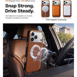 Husă pentru iPhone 17 Pro Max / iPhone 18 Pro Max, Torras QPRO Leather Series, Maro