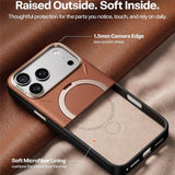 Husă pentru iPhone 17 Pro Max / iPhone 18 Pro Max, Torras QPRO Leather Series, Maro
