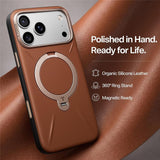 Husă pentru iPhone 17 Pro Max / iPhone 18 Pro Max, Torras QPRO Leather Series, Maro