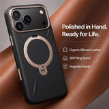 Husă pentru iPhone 17 Pro Max / iPhone 18 Pro Max, Torras QPRO Leather Series, Neagră