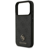 Husă pentru iPhone 17 Pro / iPhone 18 Pro, Guess 4G Small and Classic Logo MagSafe, Neagră