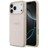 Husă pentru iPhone 17 Pro Max / iPhone 18 Pro Max, Guess Saffiano MagSafe, Roz