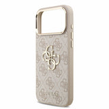 Husă pentru iPhone 17 Pro / iPhone 18 Pro, Guess Hardcase 4G Classic Logo with Strap, Roz