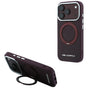 Husă pentru iPhone 17 Pro Max / iPhone 18 Pro Max, Karl Lagerfeld Saffiano Ring Stand 360° Classic Logo, Bordo