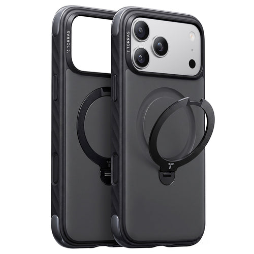 Husă pentru iPhone 17 Pro / iPhone 18 Pro, Torras Ostand Q3 Rugged, Neagră