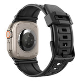 Curea smartwatch pentru Apple Watch 44/45/46/49mm (Serii 4-12, SE, Ultra), Spigen Rugged Band Ultra, Neagra