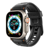 Curea smartwatch pentru Apple Watch 44/45/46/49mm (Serii 4-12, SE, Ultra), Spigen Rugged Band Ultra, Neagra