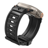 Curea smartwatch pentru Apple Watch 44/45/46/49mm (Serii 4-12, SE, Ultra), Spigen Rugged Band Ultra, Neagra