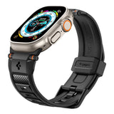 Curea smartwatch pentru Apple Watch 44/45/46/49mm (Serii 4-12, SE, Ultra), Spigen Rugged Band Ultra, Neagra