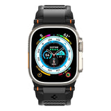 Curea smartwatch pentru Apple Watch 44/45/46/49mm (Serii 4-12, SE, Ultra), Spigen Rugged Band Ultra, Neagra
