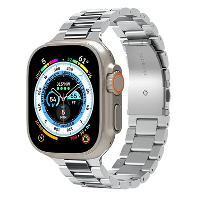 Curea smartwatch pentru Apple Watch 44/45/46/49mm, Spigen Modern Fit 316L, Argintie