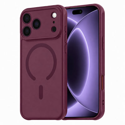 Husă pentru iPhone 17 Pro / iPhone 18 Pro, Techsuit HaloFrost II MagSafe, Vișinie