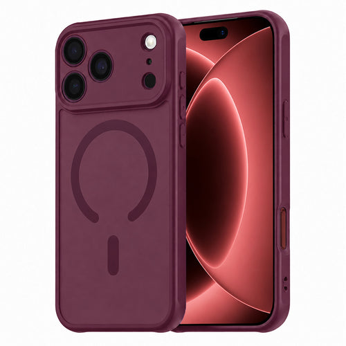 Husă pentru iPhone 17 Pro Max / iPhone 18 Pro Max, Techsuit HaloFrost II MagSafe, Vișinie