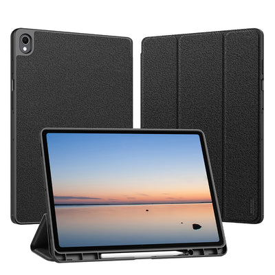 Husă tabletă pentru Samsung Galaxy Tab S12 Plus, Dux Ducis Domo Series cu suport S Pen, Neagră
