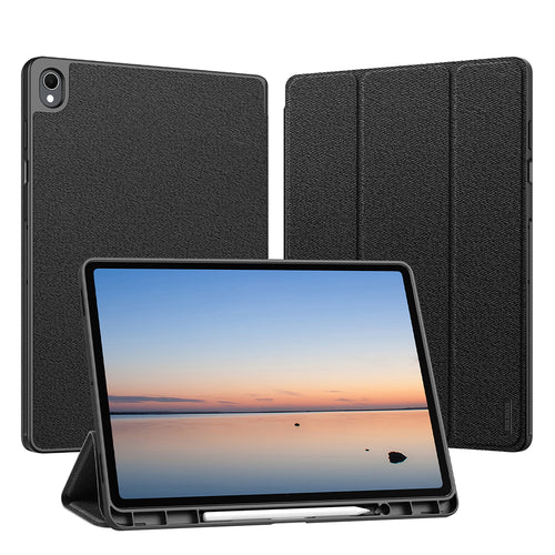 Husă tabletă pentru Samsung Galaxy Tab S12 Plus, Dux Ducis Domo Series cu suport S Pen, Neagră