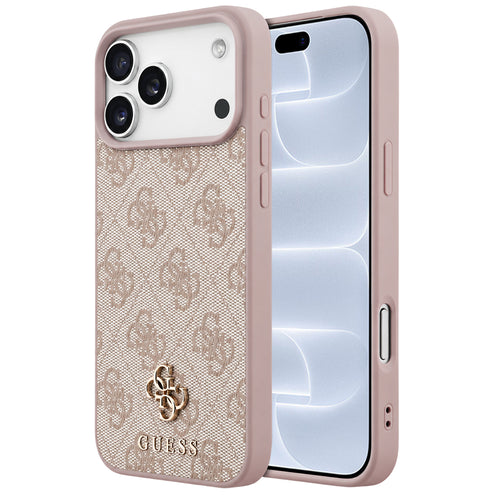 Husă pentru iPhone 17 Pro / iPhone 18 Pro, Guess Hardcase 4G Small & Classic MagSafe, Roz