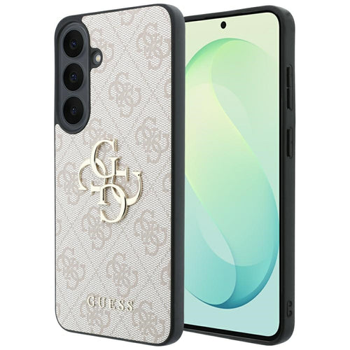 Husă pentru Samsung Galaxy S26 FE, Guess Leather 4G Metal Logo, Roz