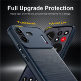 Husă pentru Nothing Phone (4b), Techsuit Carbon Silicone, Albastră