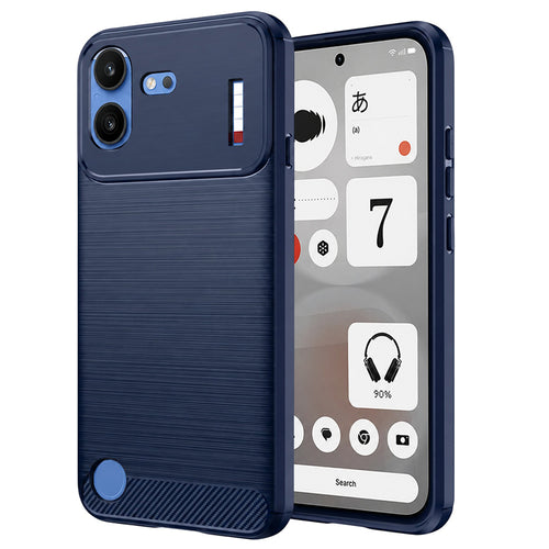 Husă pentru Nothing Phone (4b), Techsuit Carbon Silicone, Albastră