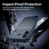 Husă pentru Nothing Phone (4b), Techsuit Carbon Silicone, Albastră