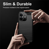Husă pentru Xiaomi Redmi Note 17 Pro 5G, Techsuit Carbon Silicone, Neagră