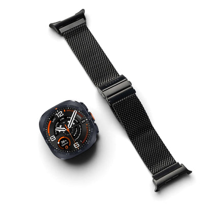 Curea smartwatch pentru Samsung Galaxy Watch Ultra 2, Ringke Metal One Mesh, Neagră