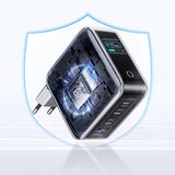 Încărcător Ugreen Nexode Pro X772, 3x USB-C, USB-A, Smart Display, GaN, 100W, Plug pliabil, Argintiu