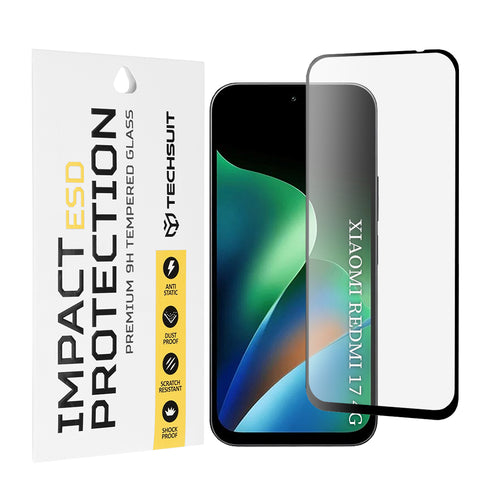Folie telefon pentru Xiaomi Redmi 17 4G / Redmi 17 5G, Techsuit ESD Glass, Neagra