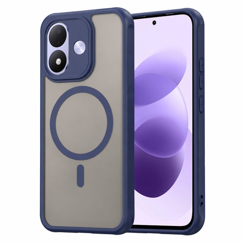 Husă pentru Xiaomi Redmi Note 17 4G / Redmi Note 17 5G, Techsuit HaloFrost II MagSafe, Bleumarin
