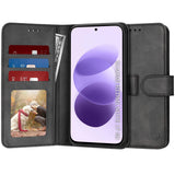 Husă pentru Xiaomi Redmi Note 17 4G / Redmi Note 17 5G, Techsuit Diary Book, Neagră