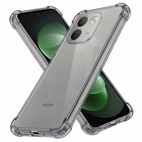 Husă pentru Xiaomi Redmi Note 17 Pro Max, Techsuit Shockproof Clear Silicone, Negru fumuriu