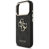 Husă pentru iPhone 17 Pro / iPhone 18 Pro, Guess Hardcase 4G Classic Logo with Strap, Neagră