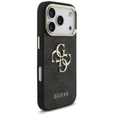 Husă pentru iPhone 17 Pro / iPhone 18 Pro, Guess Hardcase 4G Classic Logo with Strap, Neagră