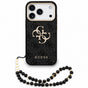 Husă pentru iPhone 17 Pro Max / iPhone 18 Pro Max, Guess Hardcase 4G Classic Logo with Strap, Neagră
