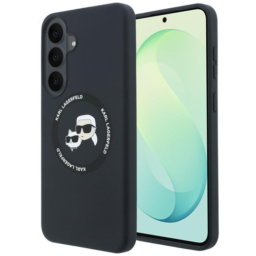 Husă pentru Samsung Galaxy S26 FE, Karl Lagerfeld Silicone KC Heads Magnetic, Neagră
