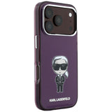 Husă pentru iPhone 17 Pro Max / iPhone 18 Pro Max, Karl Lagerfeld IML Ikonik Sketch Print MagSafe, Bordo